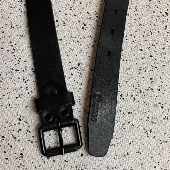 Badichi NY Madison Couture Collection Black Leather & Textured Rollbar Buckle - Picture 3 of 7